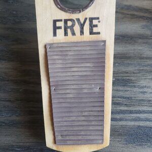 Vintage FRYE Boots Boot Jack Hardwood Oak Wood Leather Rubber Remover Puller OS